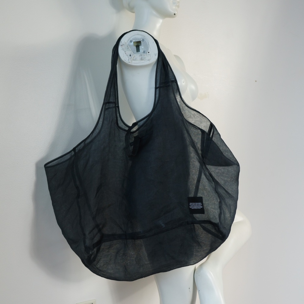 JULIUS Black Slouch Shopper Tote, sheet, oversized large